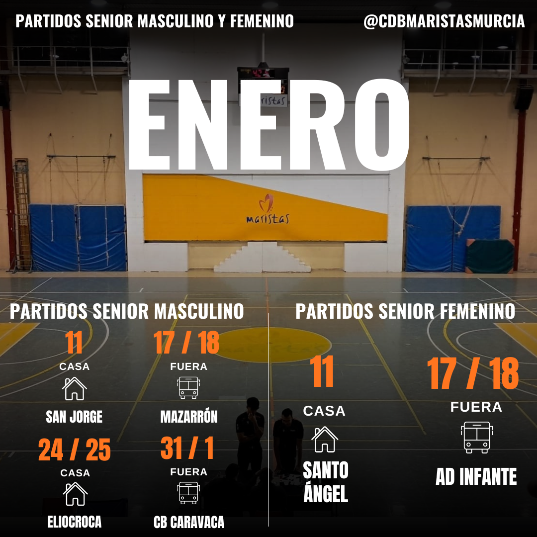 🏀🔵⚪️ Calendario de partidos Senior – Enero ⚪️🔵🏀
